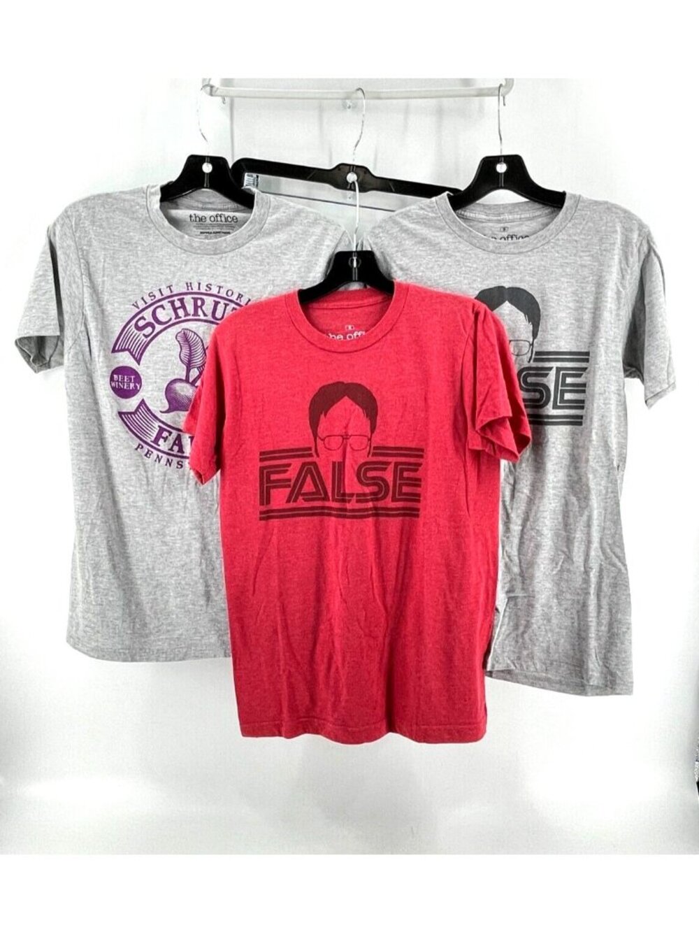 Lot of 3 Men's Graphic Print Tee T Shirt The Office Dwight Schrute Size Small